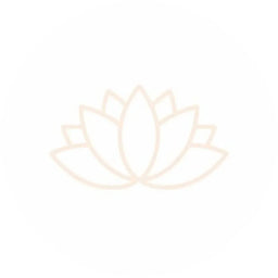 Logo lotus fleur symbole marque Pilates à domicile bois chêne premium