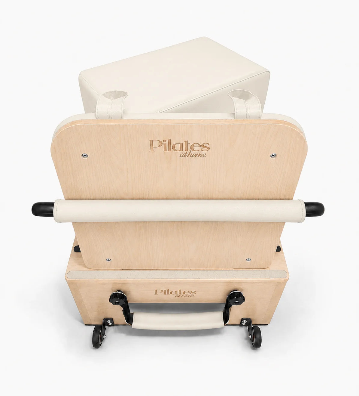 Reformer Pilates Classique studio Blanc Vue Arrière - Machine Pilates - Pilates At Home