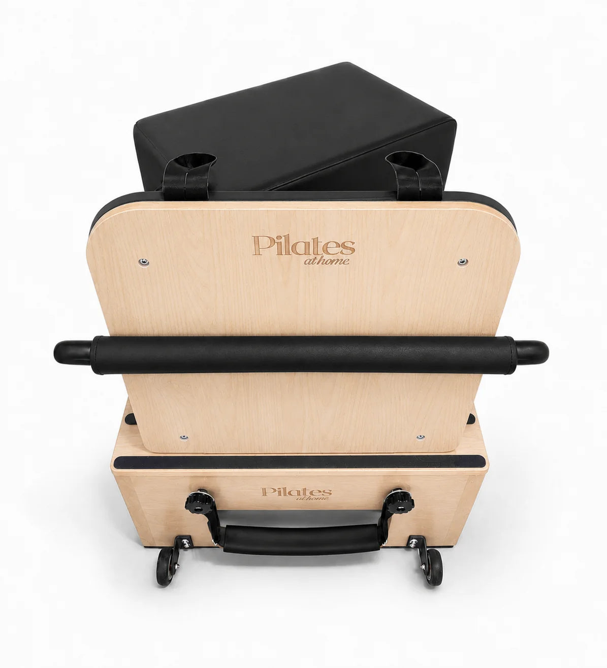 Reformer Pilates Classique studio Noir Vue Arrière - Machine Pilates - Pilates At Home