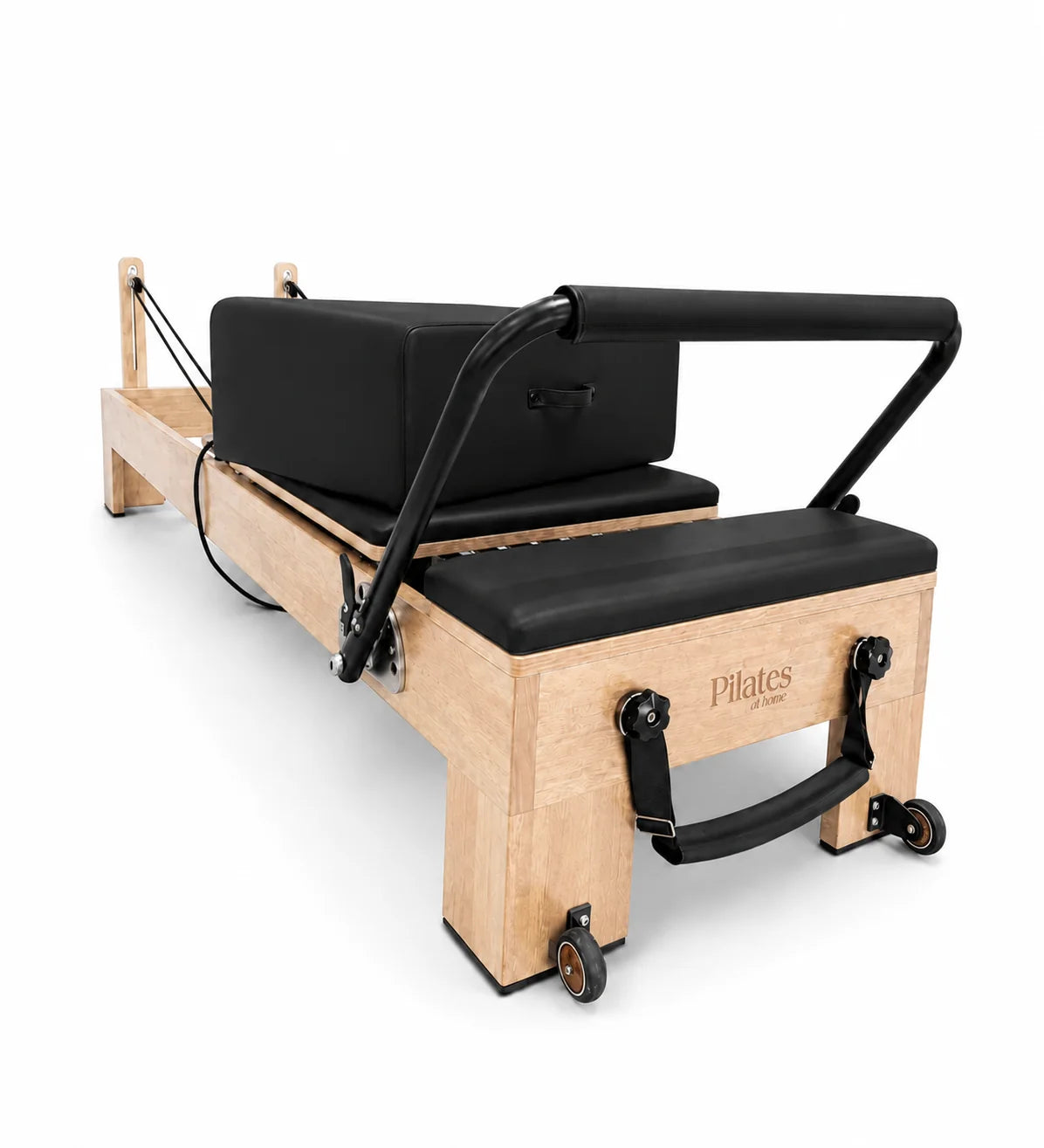 Reformer Pilates Classique Studio Noir Dos - Détail Structure - Pilates At Home
