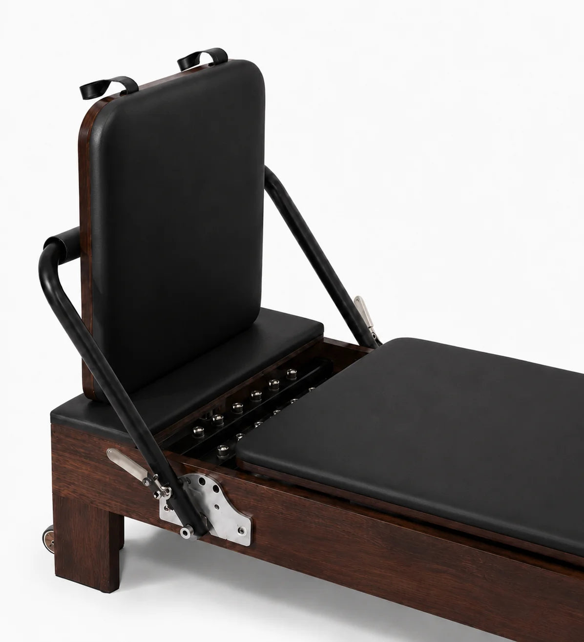 Reformer Pilates Signature Noir Footbar - Détail Barre de Pied Premium - Pilates At Home