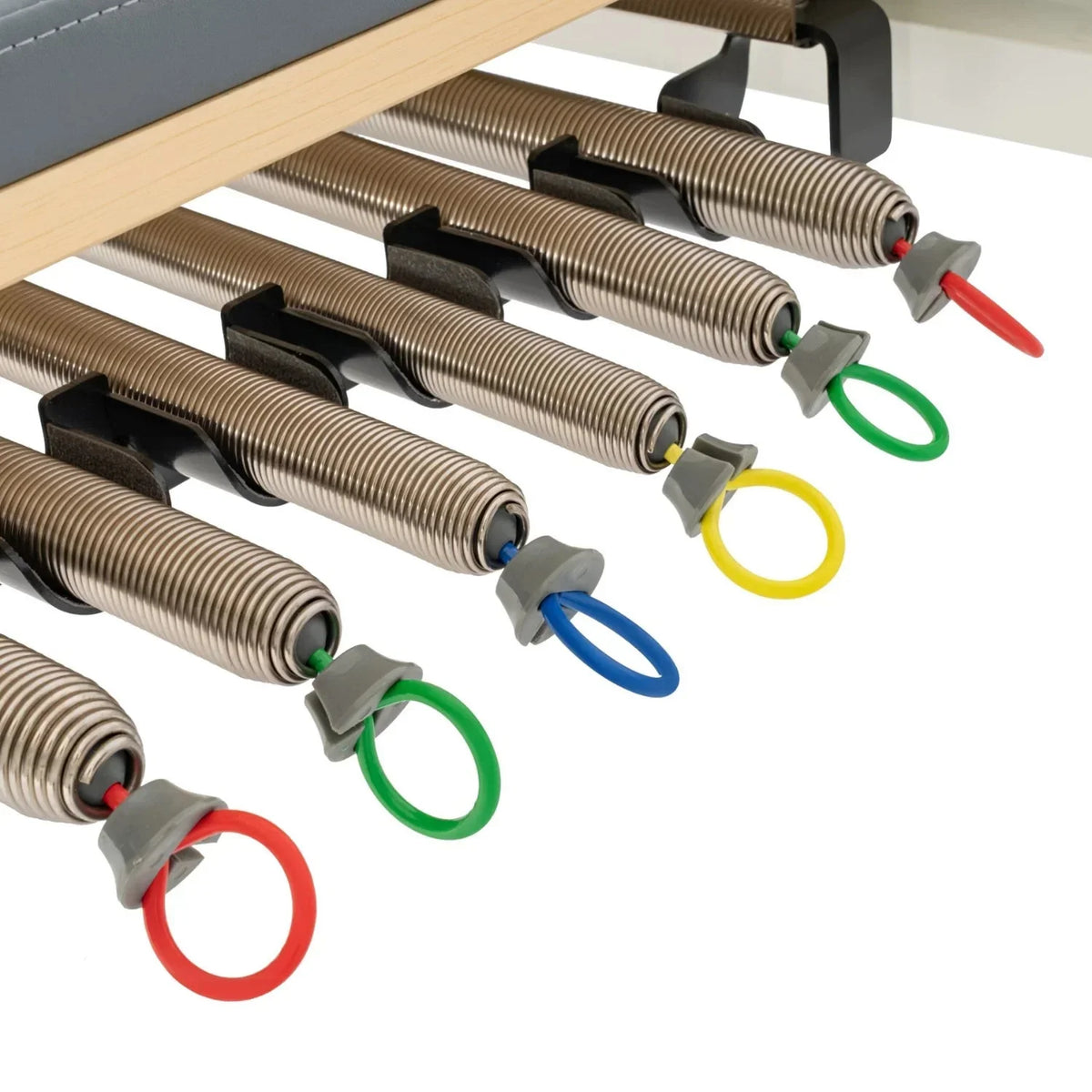 Ressorts colorés rouge vert jaune bleu du Reformer Pilates Studio Signature en aluminium - Pilates At Home